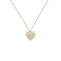 KETTING MET HARTVORMIGE HANGER IN STRASS Geelgoud / Met doos