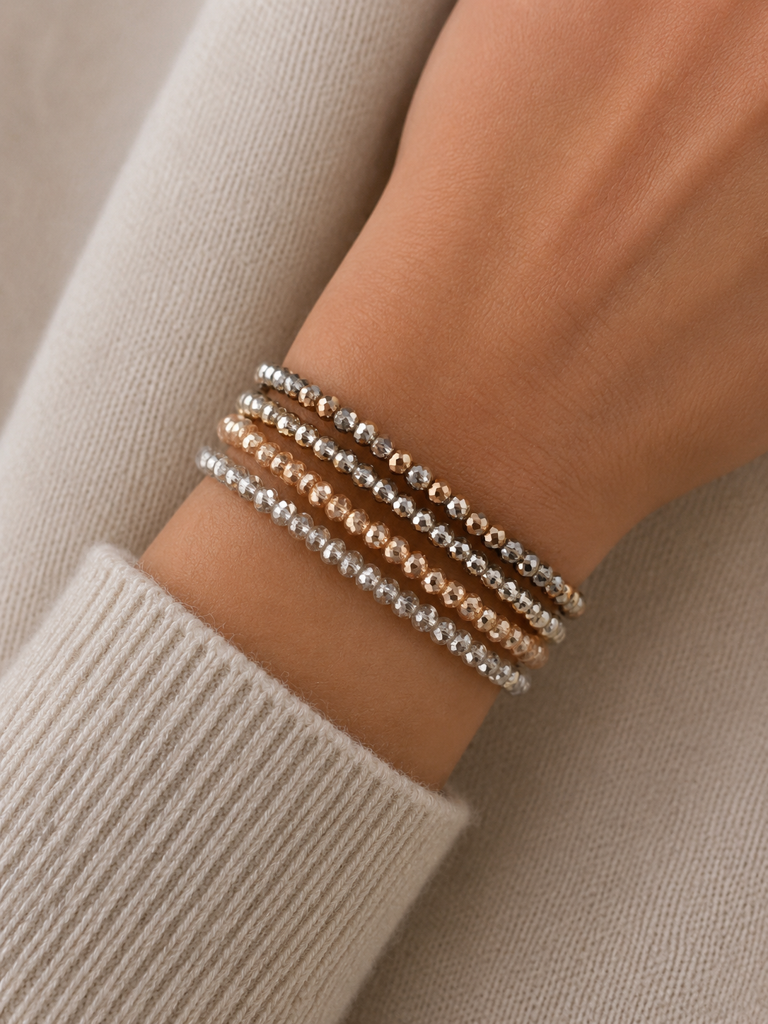 kralenarmband bruin