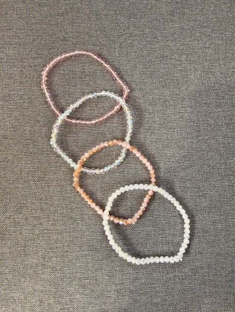 4 Armband kralen roze