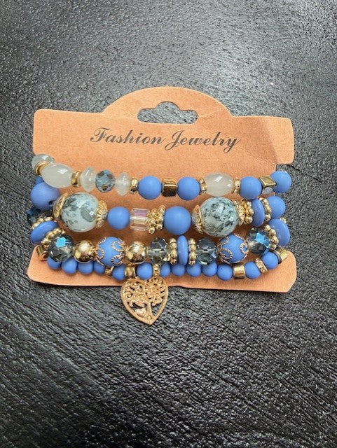 Prachtige blauwe kralen armband