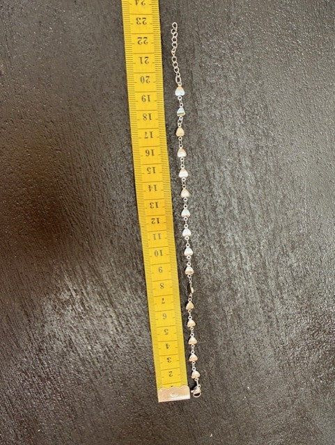 Hartjesarmband silverkleurig