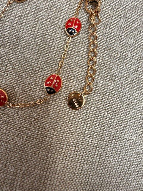 Kids lieveheersbeestje armband